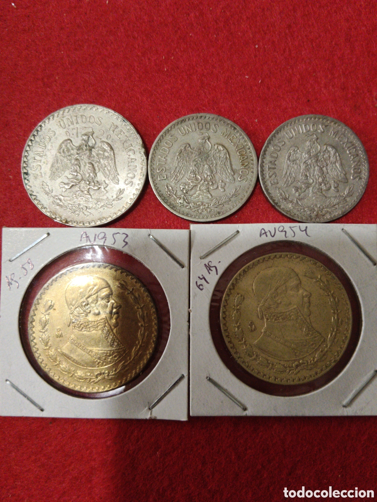 Alte M&uuml;nzen aus Amerika: Lote de plata de monedas Mexico