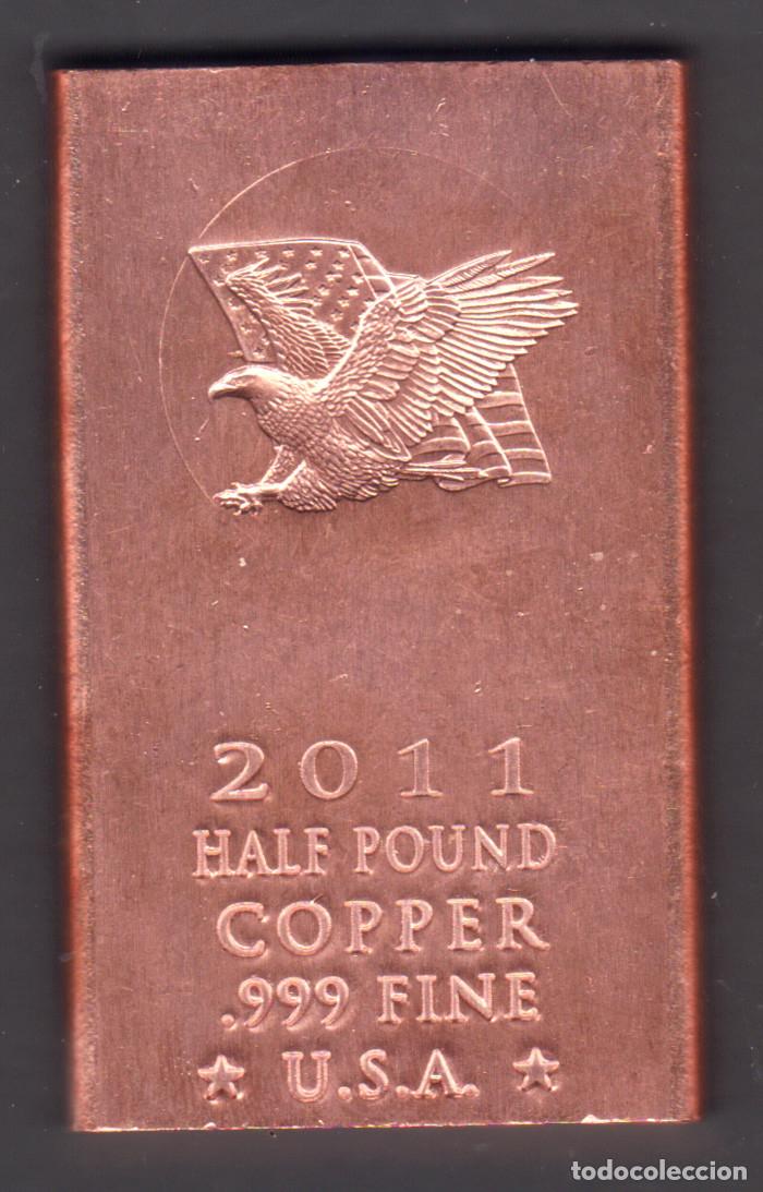 Alte M&uuml;nzen aus Amerika: ESTADOS UNIDOS - LINGOTE COBREPURO - 260 GRS - 2011