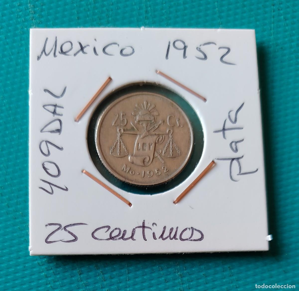 Monedas antiguas de Am&eacute;rica: MONEDA DE MEXICO - 25 CENTIMOS DE PLATA - A&Ntilde;O 1952 - 409DAL