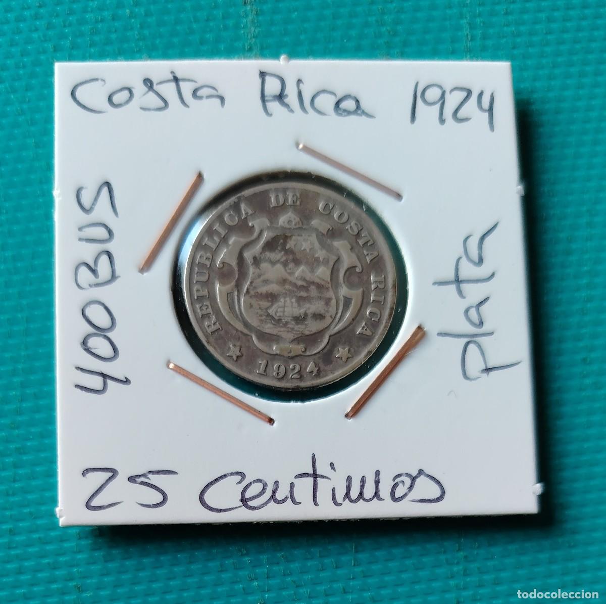 Monedas antiguas de Am&eacute;rica: MONEDA DE COSTA RICA - 25 CENTIMOS DE PLATA - A&Ntilde;O 1924 - 400BUS