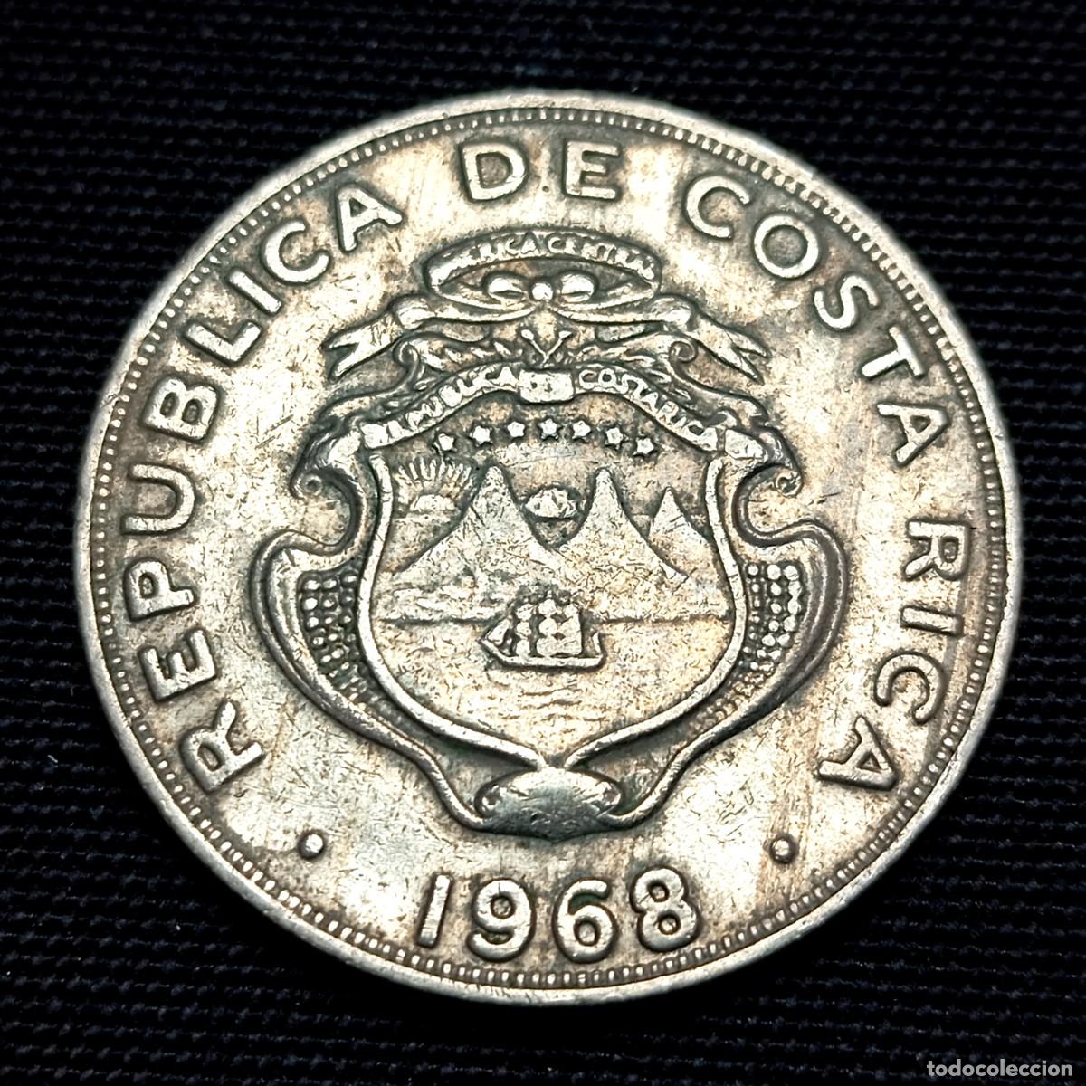 Monedas antiguas de Am&eacute;rica: ⚜️ BBE2 2. Costa Rica. 1 col&oacute;n 1968