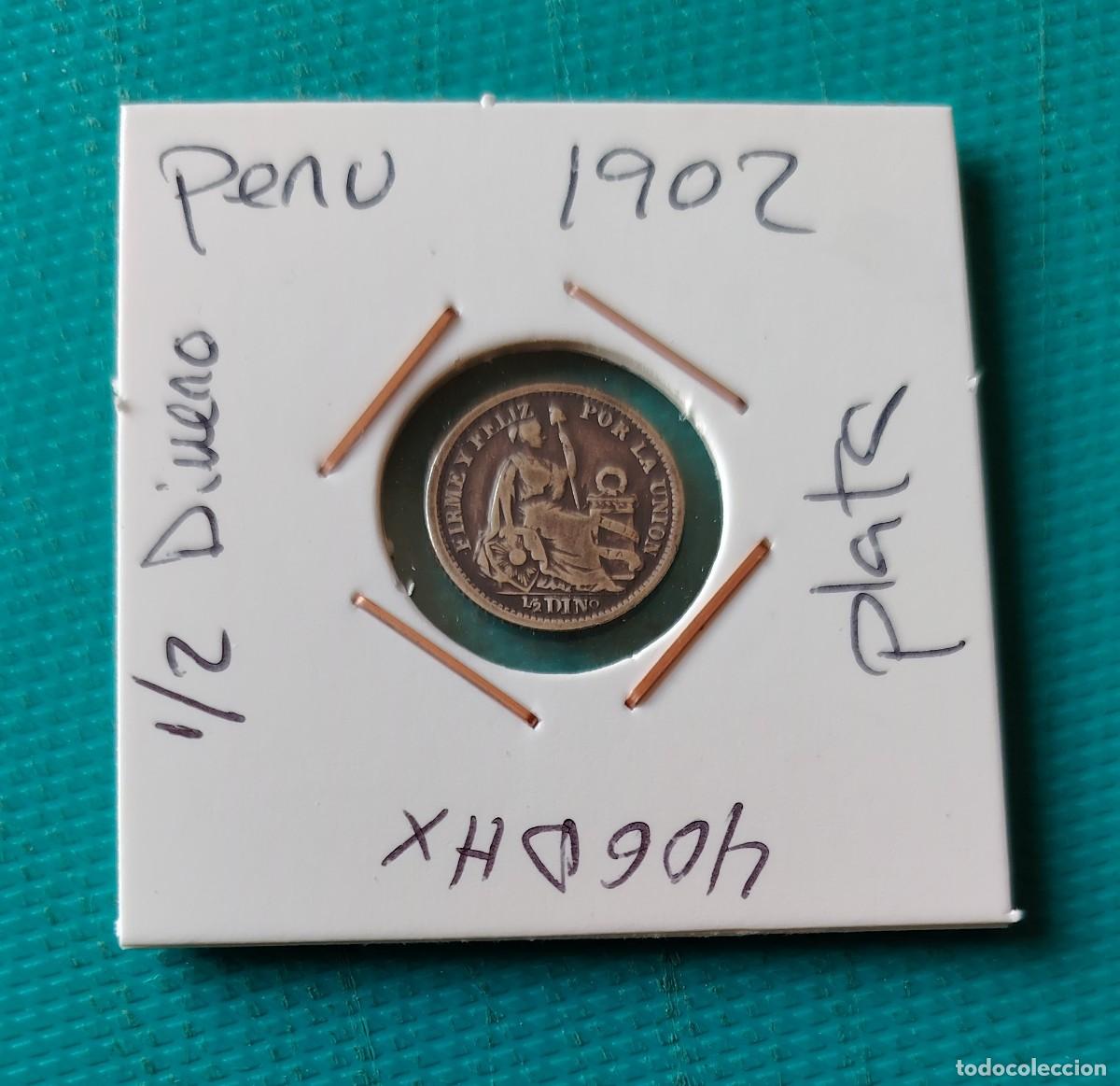 Monedas antiguas de Am&eacute;rica: MONEDA DE PERU - 1/2 MEDIO DIME DE PLATA - A&Ntilde;O 1902 - 406DHX