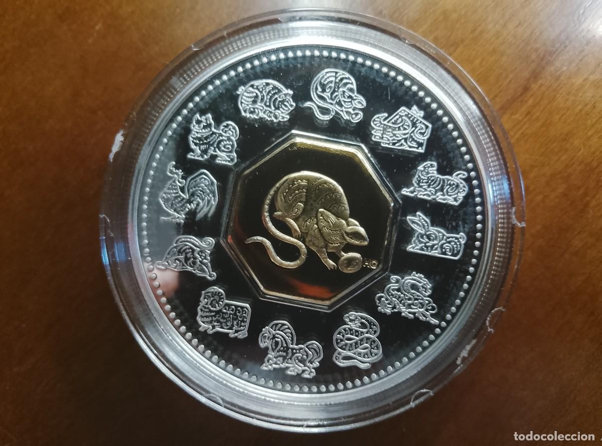 Moedas antigas da Am&eacute;rica: CANAD&Aacute; - $15 PLATA PROOF - A&Ntilde;O DE LA RATA - A&Ntilde;O LUNAR 2008 - ZOD&Iacute;ACO CHINO - ESTUCHE Y CERTIFICADO