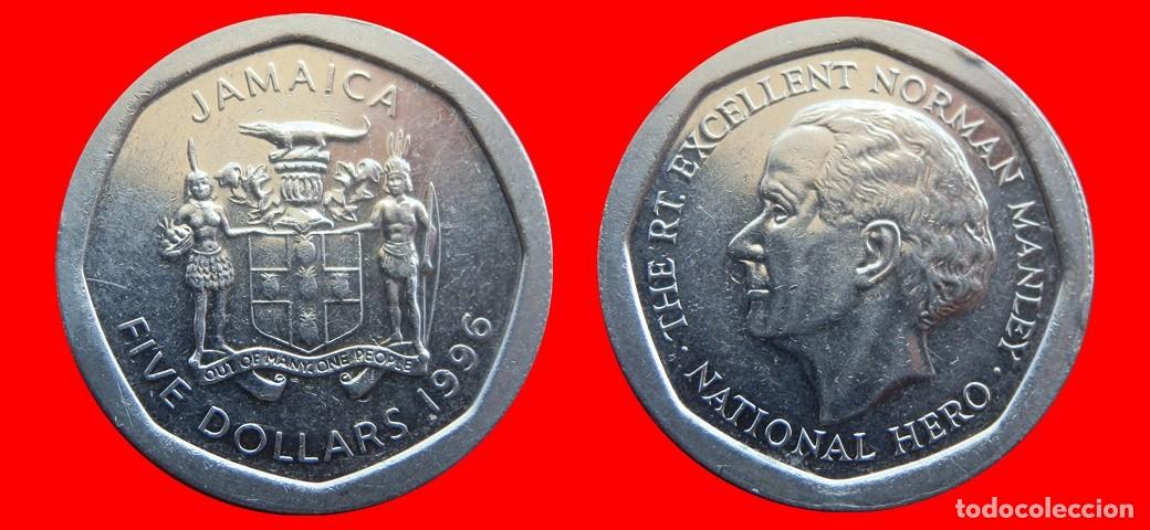 Monedas antiguas de Am&eacute;rica: 5 DOLARES 1996 JAMAICA-144708