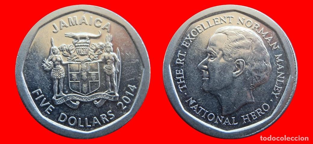 Monedas antiguas de Am&eacute;rica: 5 DOLARES 2014 JAMAICA-144709