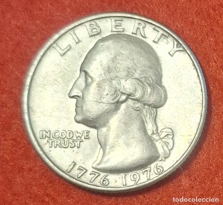 Monedas antiguas de Am&eacute;rica: MONEDA DE ESTADOS UNIDOS 1976 - 1/4 DE D&Oacute;LAR, SIN CECA - COBRE REVESTIDO DE COBRE-N&Iacute;QUEL