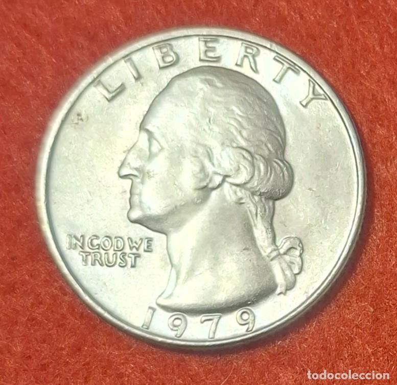 Monedas antiguas de Am&eacute;rica: MONEDA DE ESTADOS UNIDOS 1979 - 1/4 DE D&Oacute;LAR, SIN CECA - COBRE REVESTIDO DE COBRE-N&Iacute;QUEL