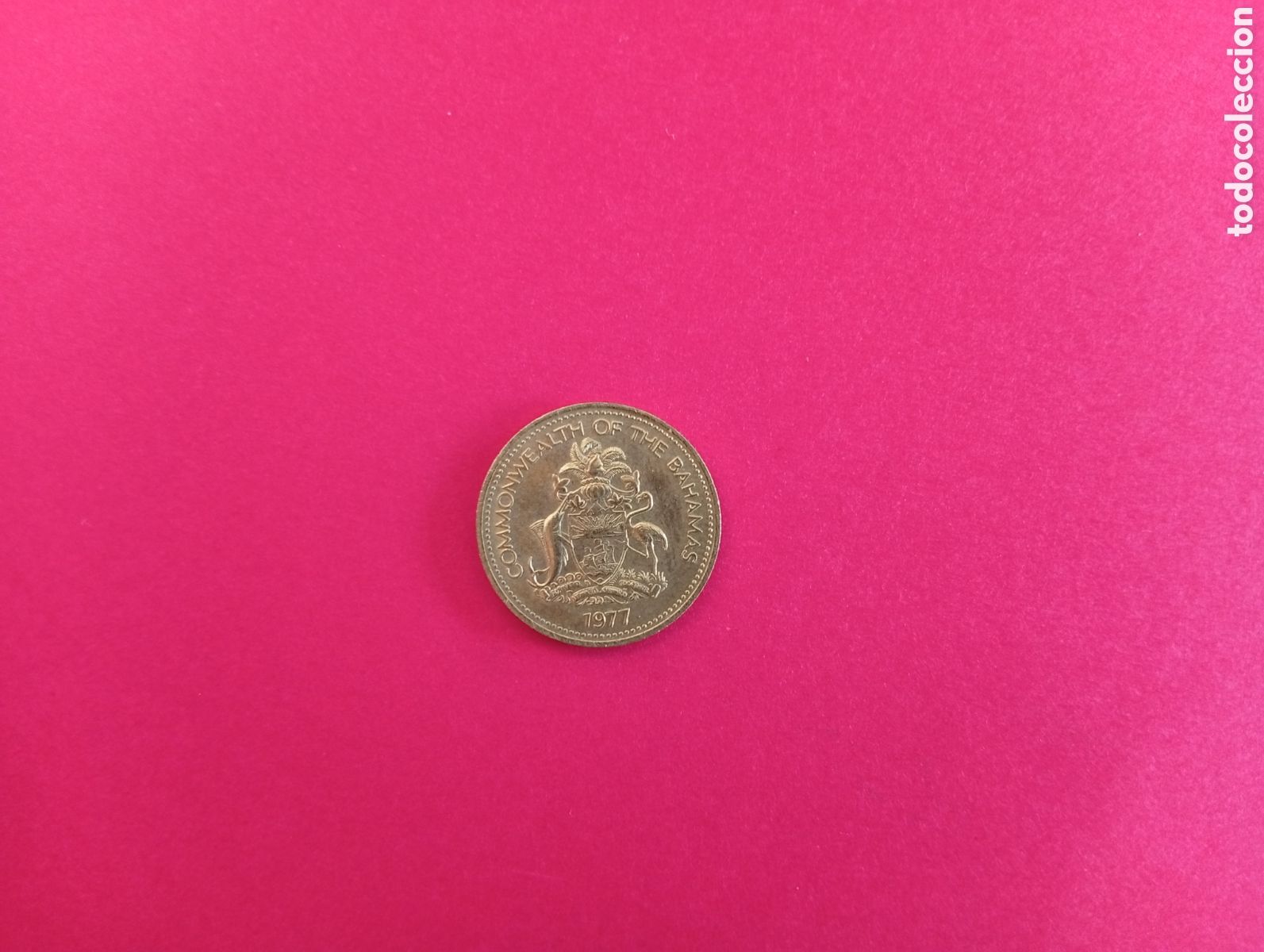 Monedas antiguas de Am&eacute;rica: 1 cent de Bahamas 1977