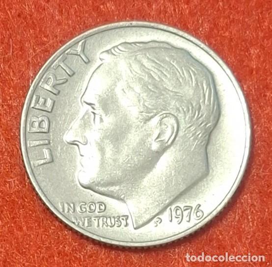Monedas antiguas de Am&eacute;rica: MONEDA DE ESTADOS UNIDOS 1976 - 1 DIME/10 CENTAVOS - COBRE REVESTIDO DE COBRE-N&Iacute;QUEL