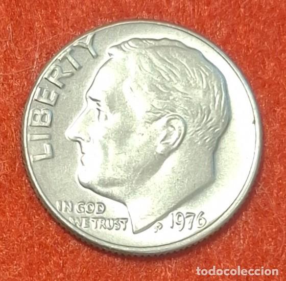 Monedas antiguas de Am&eacute;rica: MONEDA DE ESTADOS UNIDOS 1976 - 1 DIME/10 CENTAVOS - COBRE REVESTIDO DE COBRE-N&Iacute;QUEL-2