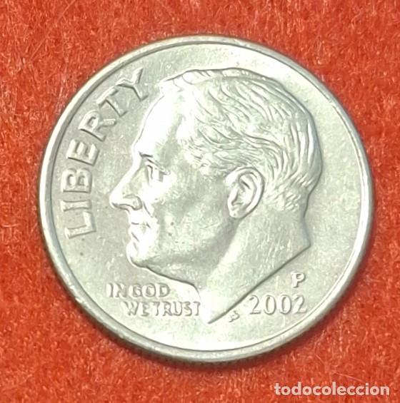 Monedas antiguas de Am&eacute;rica: MONEDA DE ESTADOS UNIDOS 2002 - 1 DIME/10 CENTAVOS - CECA P - COBRE REVESTIDO DE COBRE-N&Iacute;QUEL-2