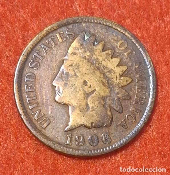 Monedas antiguas de Am&eacute;rica: MONEDA DE ESTADOS UNIDOS 1906 - 1 CENTAVO - CABEZA DE INDIO - BRONCE