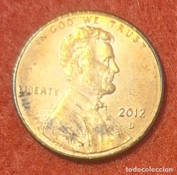 Monedas antiguas de Am&eacute;rica: MONEDA DE ESTADOS UNIDOS 2012 - 1 CENTAVO, CECA D - LINCOLN - COBRE-ZINC
