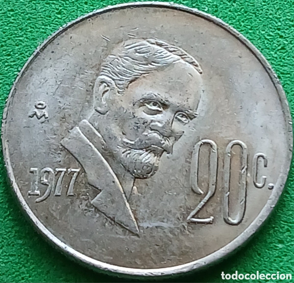 Monedas antiguas de Am&eacute;rica: M&eacute;xico 20 centavos 1977 km#442