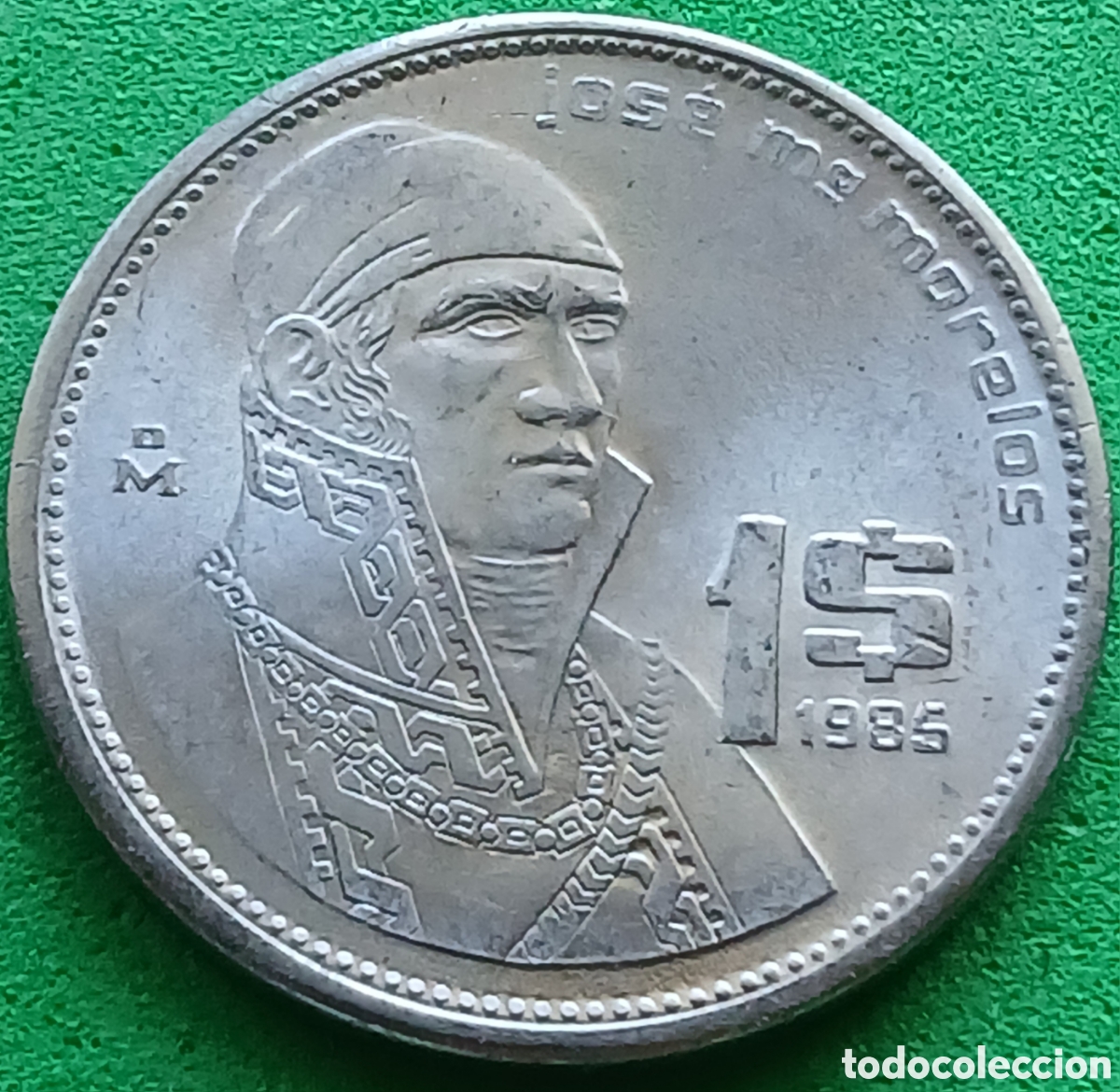 Monedas antiguas de Am&eacute;rica: M&eacute;xico 1 peso 1985 km#496