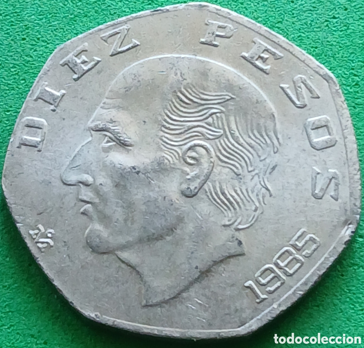 Monedas antiguas de Am&eacute;rica: M&eacute;xico 10 pesos 1985 km#477.2 poco com&uacute;n
