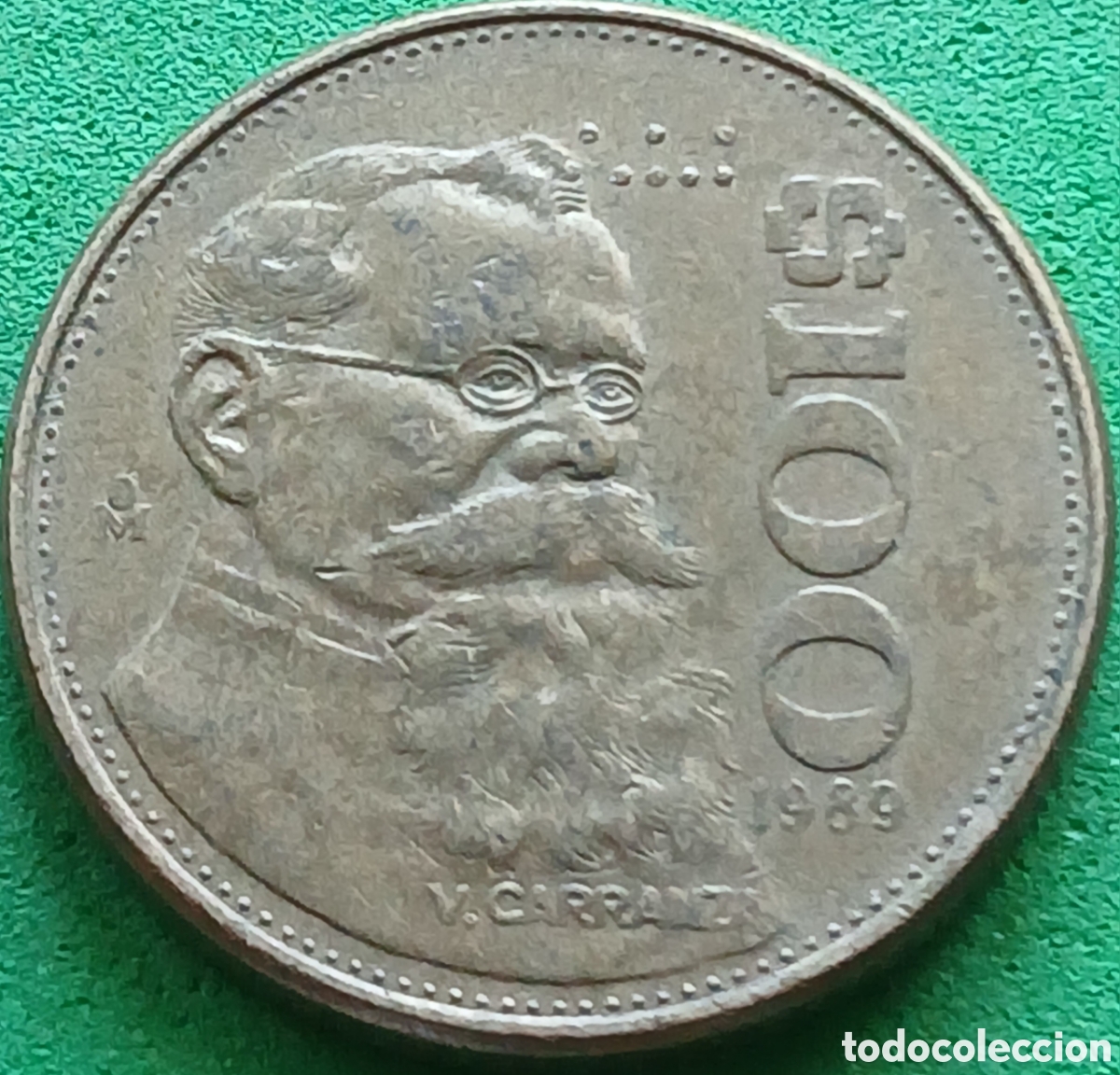 Monedas antiguas de Am&eacute;rica: M&eacute;xico 100 pesos 1989 km#493