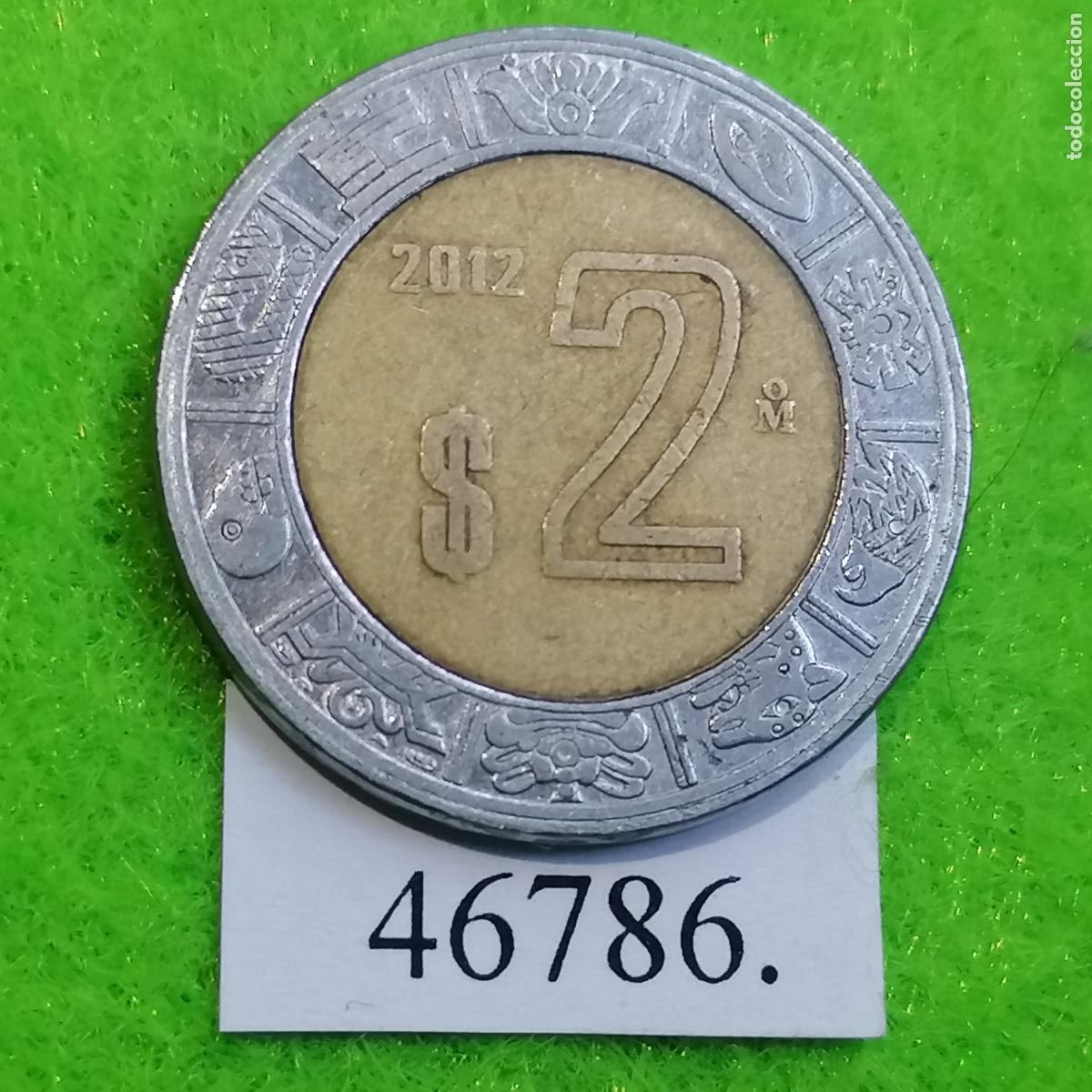 Monedas antiguas de Am&eacute;rica: M&eacute;xico 2 pesos 2012, M&eacute;jico, bimetalica