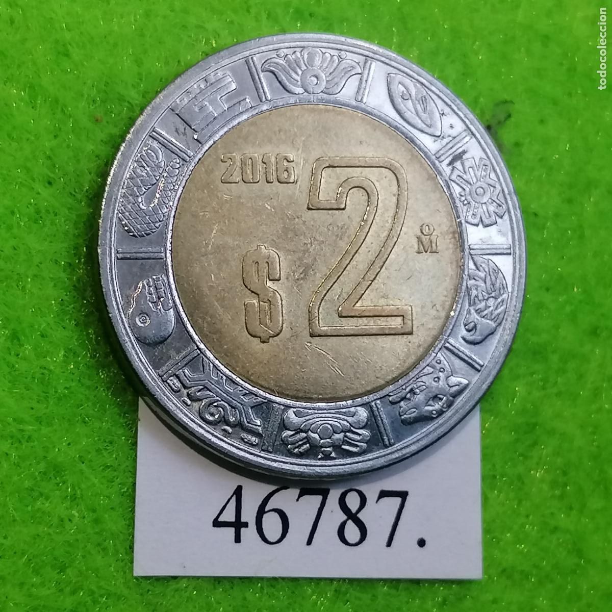Monedas antiguas de Am&eacute;rica: M&eacute;xico 2 pesos 2016, M&eacute;jico, bimetalica