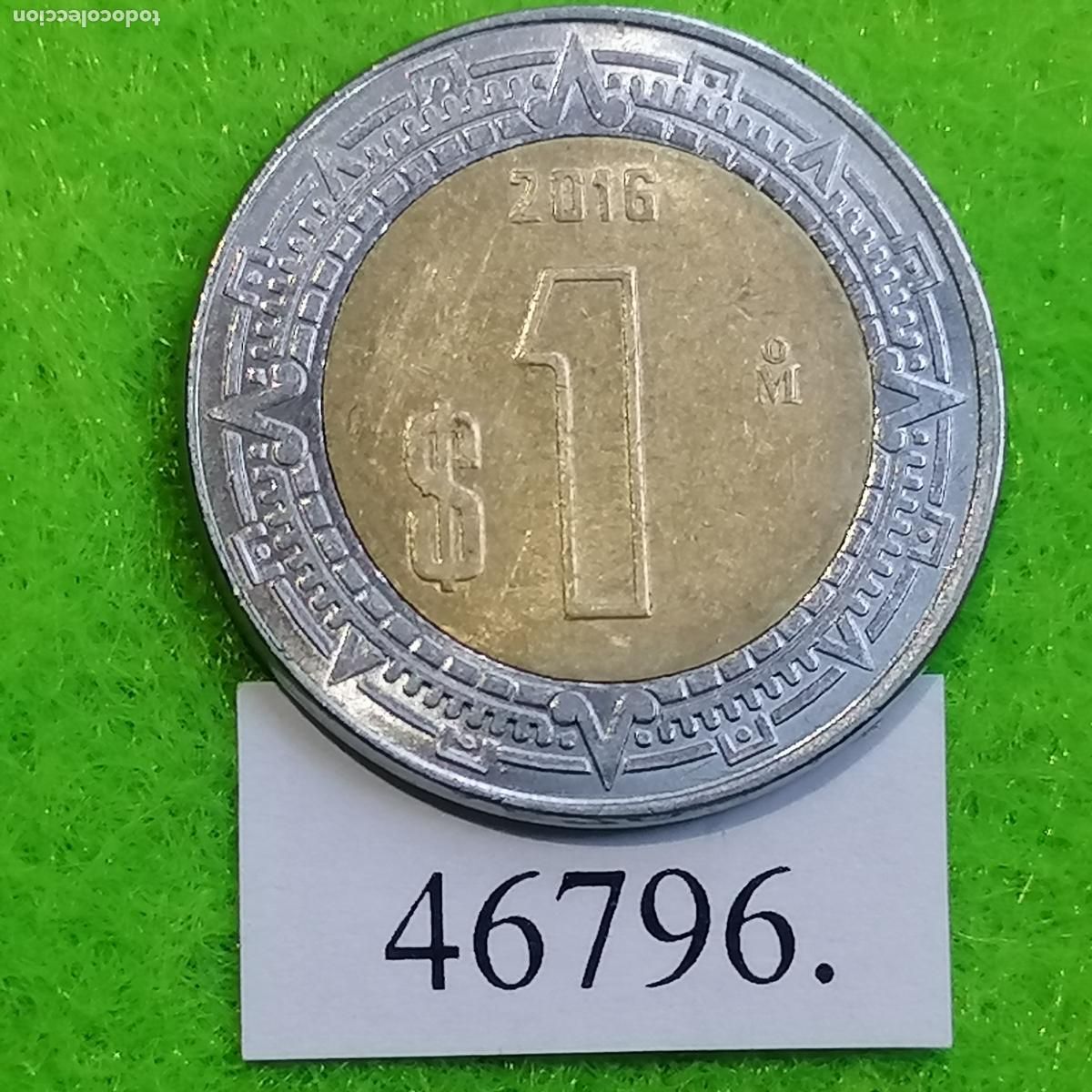 Monedas antiguas de Am&eacute;rica: M&eacute;xico 1 peso 2016, M&eacute;jico, bimetalica