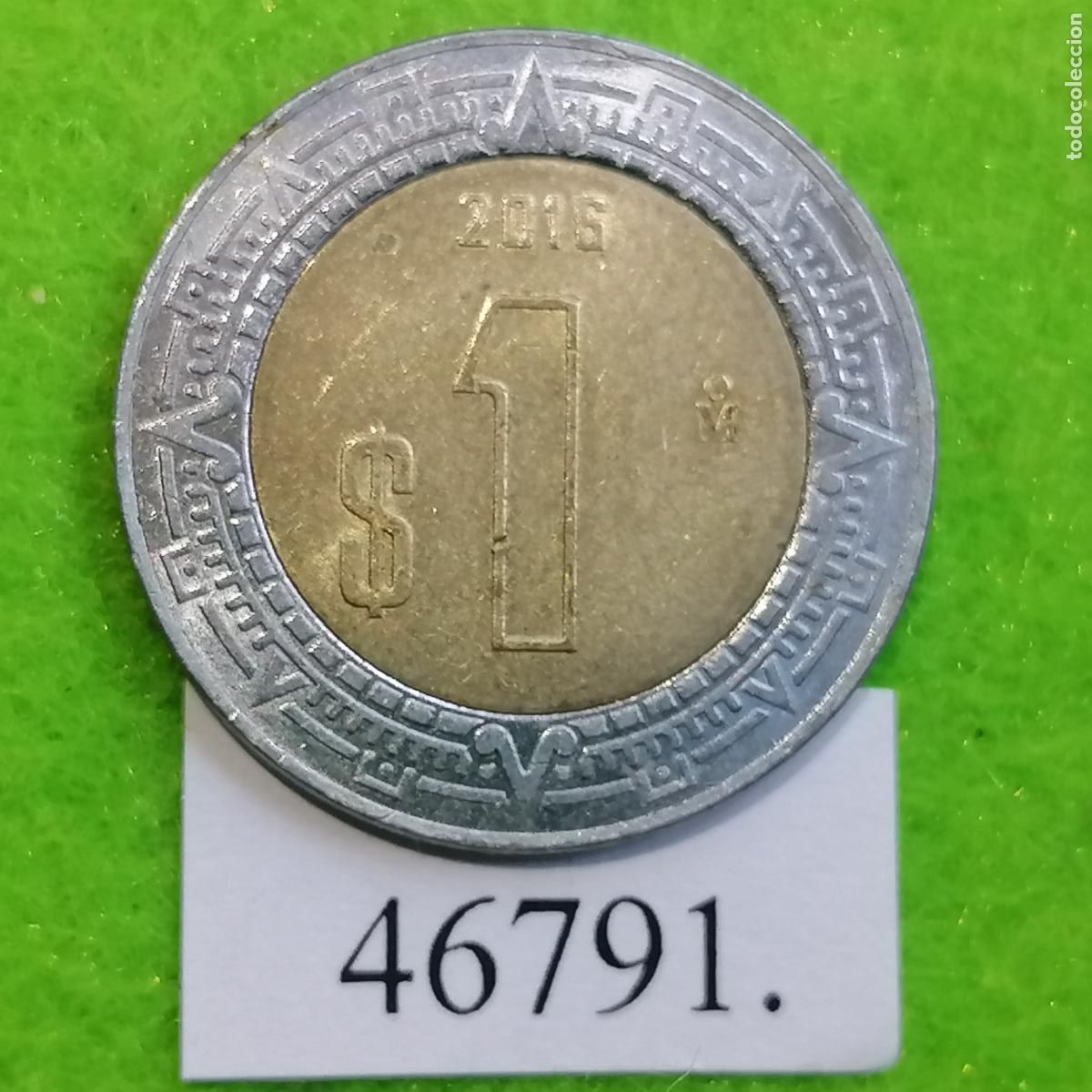Monedas antiguas de Am&eacute;rica: M&eacute;xico 1 peso 2016, M&eacute;jico, bimetalica