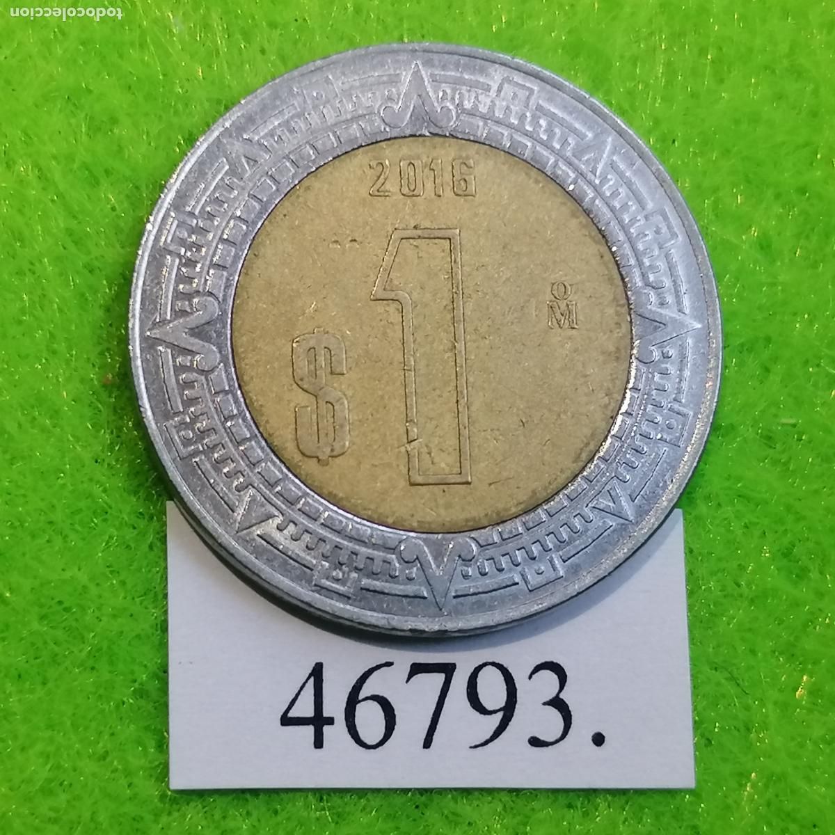 Monedas antiguas de Am&eacute;rica: M&eacute;xico 1 peso 2016, M&eacute;jico, bimetalica