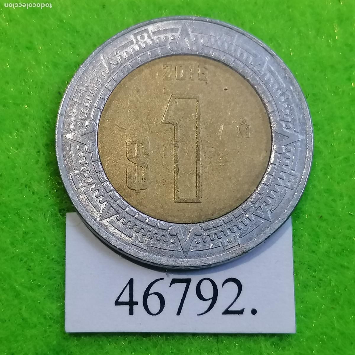 Monedas antiguas de Am&eacute;rica: M&eacute;xico 1 peso 2016, M&eacute;jico, bimetalica