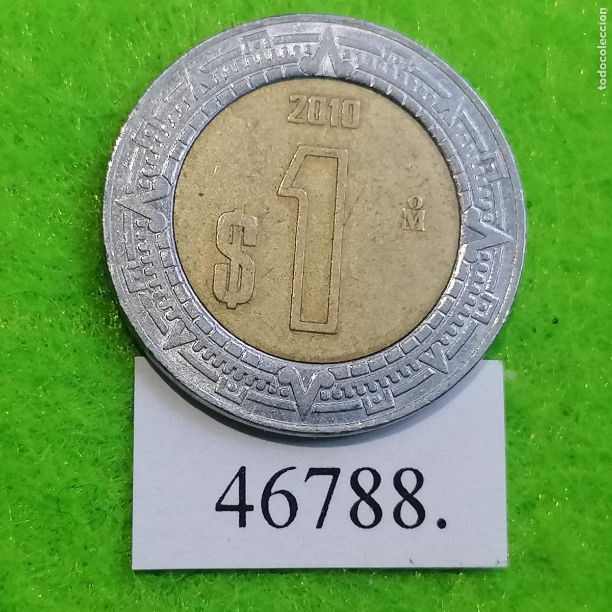Monedas antiguas de Am&eacute;rica: M&eacute;xico 1 peso 2010, M&eacute;jico, bimetalica
