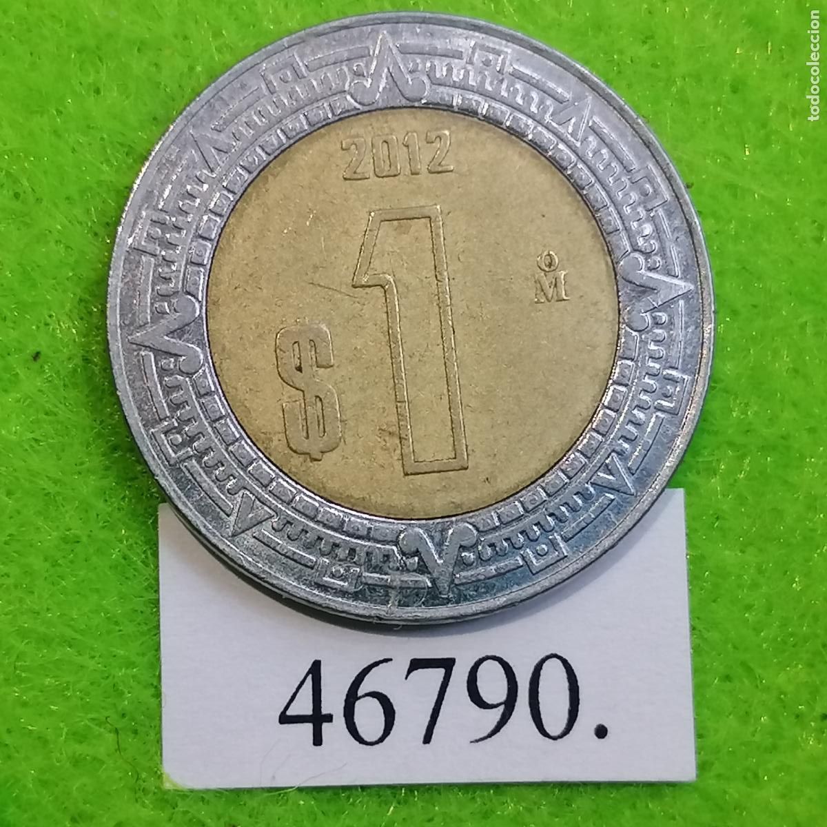 Monedas antiguas de Am&eacute;rica: M&eacute;xico 1 peso 2012, M&eacute;jico, bimetalica