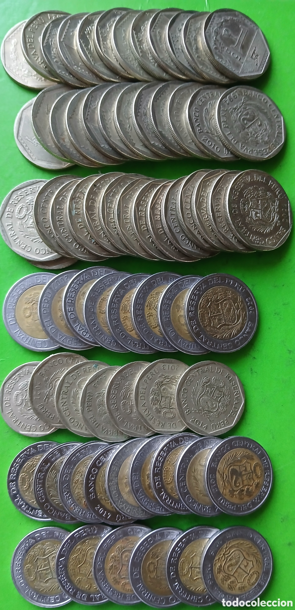 Moedas antigas da Am&eacute;rica: Per&uacute; lote 69 monedas/ diferentes fechas. Leer descripci&oacute;n.