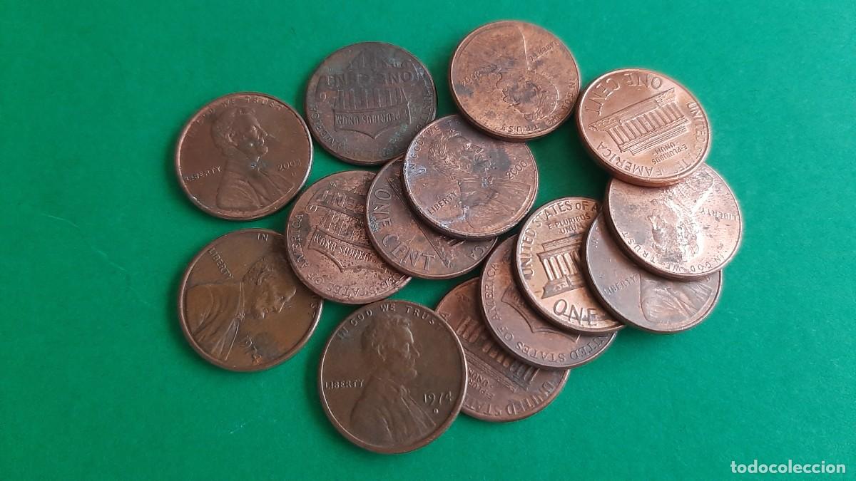 Monedas antiguas de Am&eacute;rica: (E.UNIDOS) LOTE DE MONEDAS DE ONE CENT LINCOLN