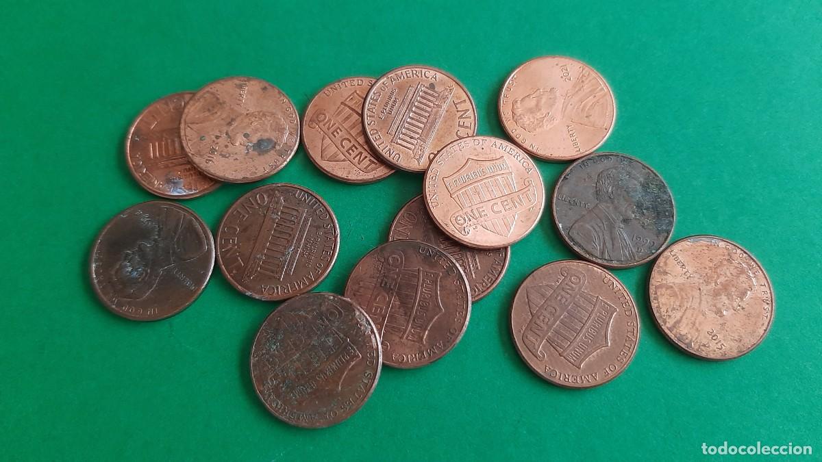 Monedas antiguas de Am&eacute;rica: (E.UNIDOS) LOTE DE MONEDAS DE ONE CENT LINCOLN