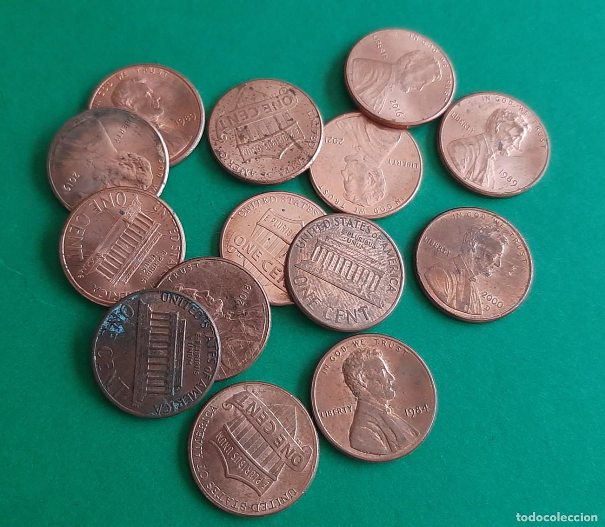Monedas antiguas de Am&eacute;rica: (E.UNIDOS) LOTE DE MONEDAS DE ONE CENT LINCOLN