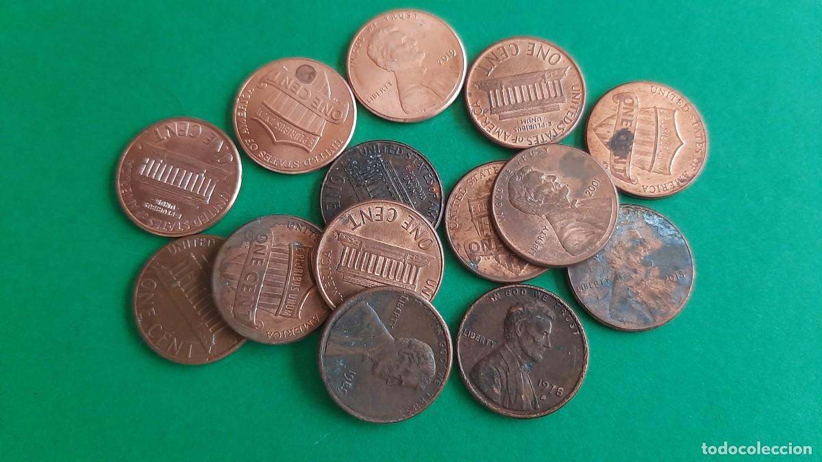 Monedas antiguas de Am&eacute;rica: (E.UNIDOS) LOTE DE MONEDAS DE ONE CENT LINCOLN