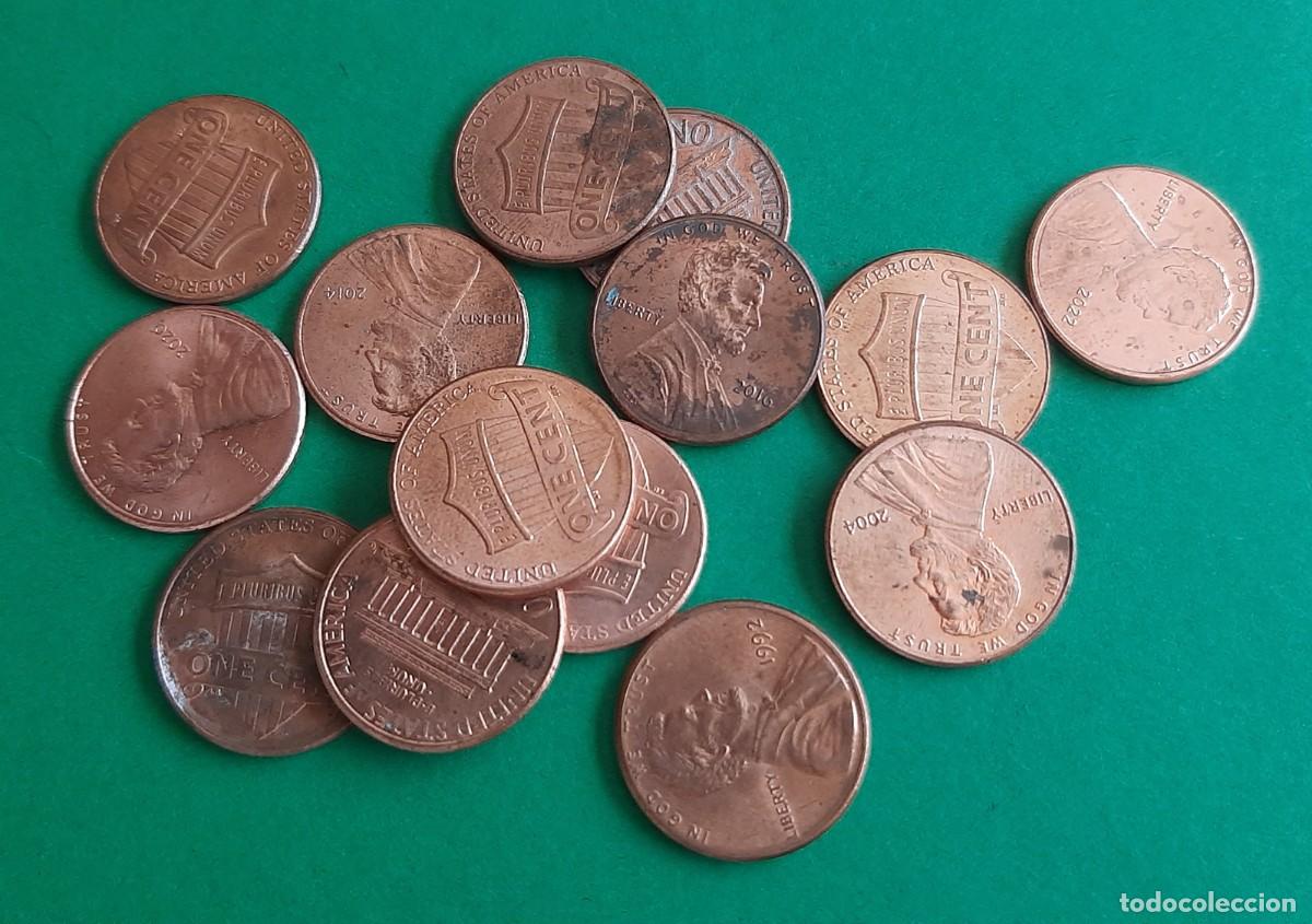 Monedas antiguas de Am&eacute;rica: (E.UNIDOS) LOTE DE MONEDAS DE ONE CENT LINCOLN