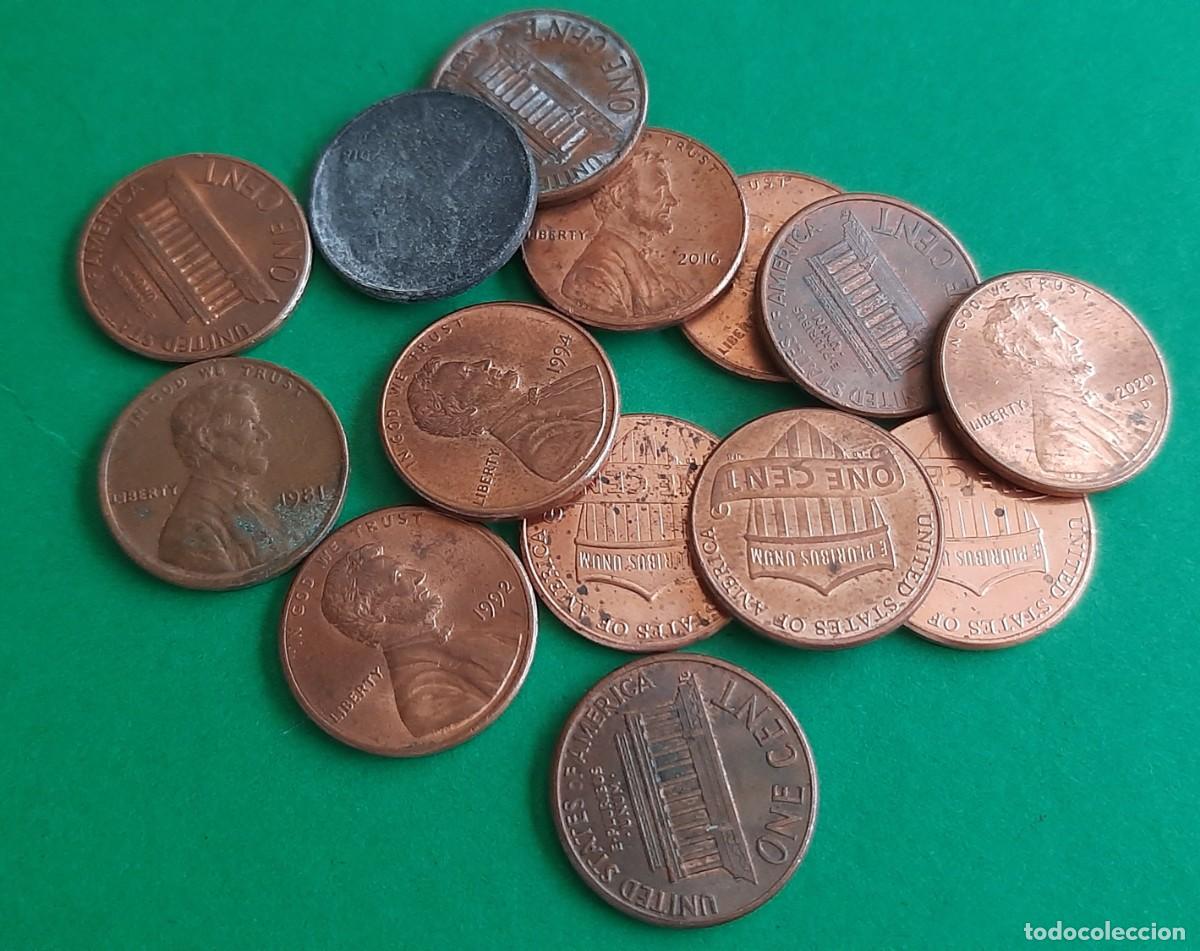 Monedas antiguas de Am&eacute;rica: (E.UNIDOS) LOTE DE MONEDAS DE ONE CENT LINCOLN