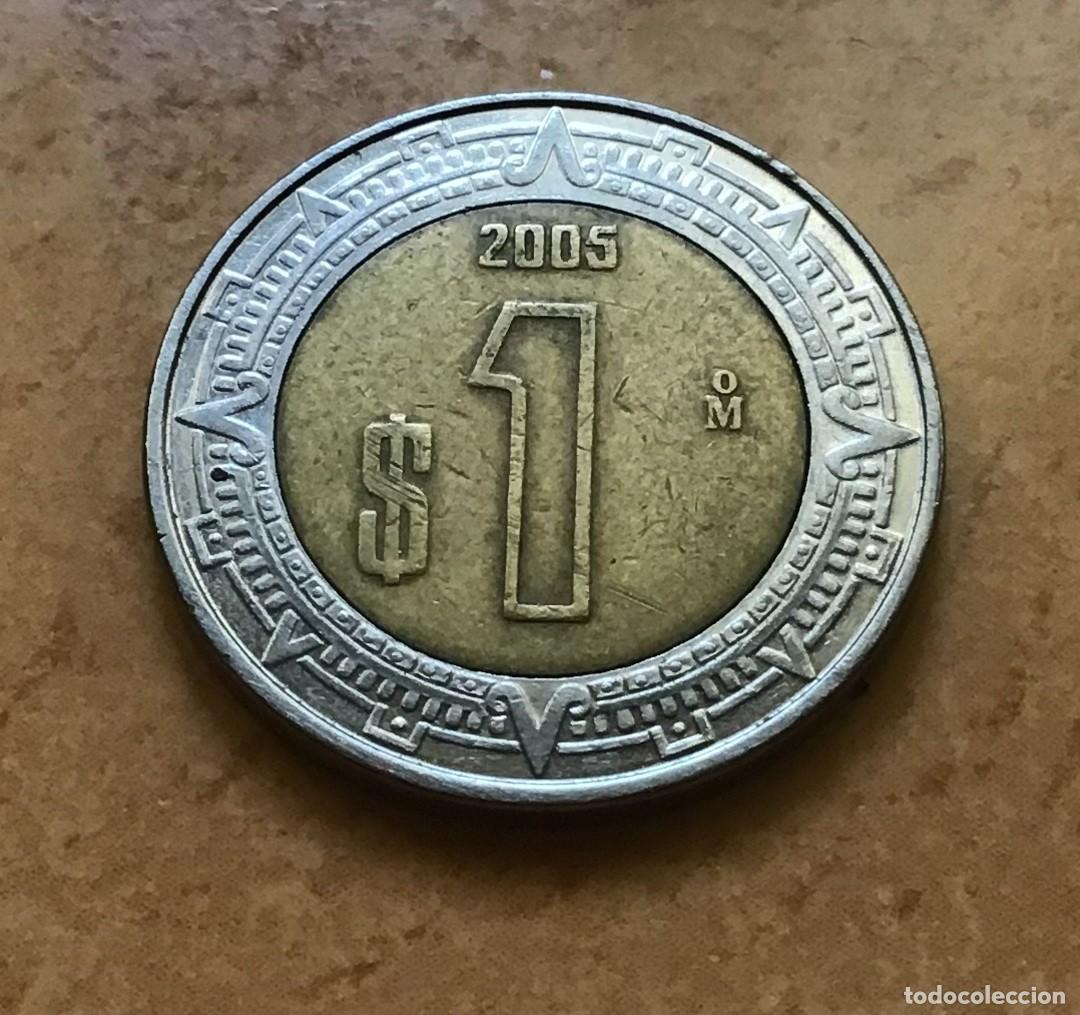 Monedas antiguas de Am&eacute;rica: 1 peso de M&eacute;xico (M&eacute;jico). A&ntilde;o 2005