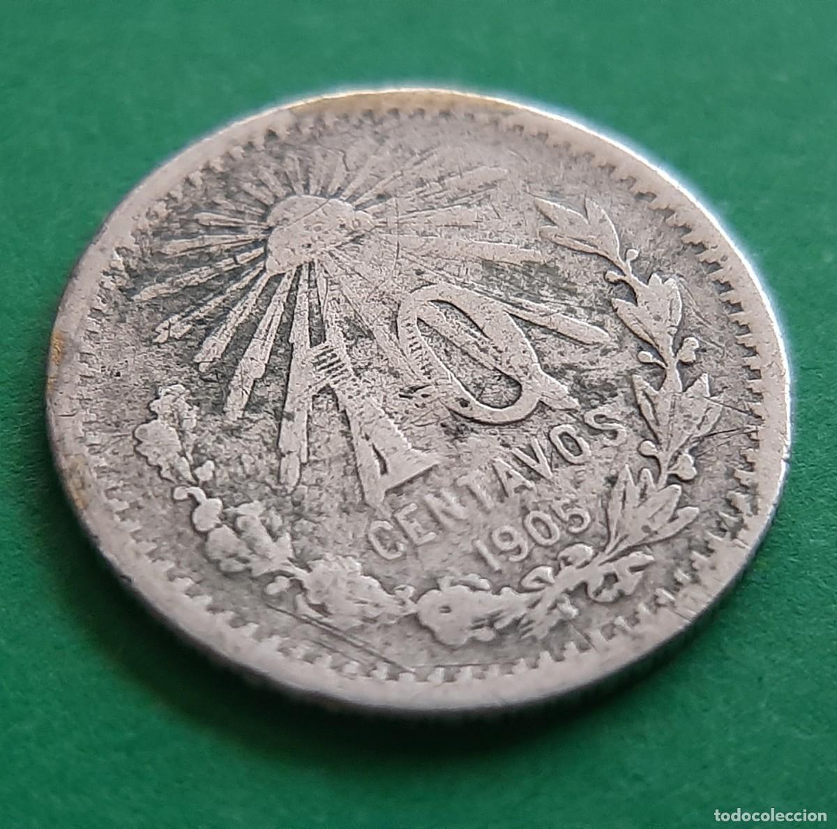 Monedas antiguas de Am&eacute;rica: (M&Eacute;XICO)(PLATA)(1905) 10 CENTAVOS - Foto 2