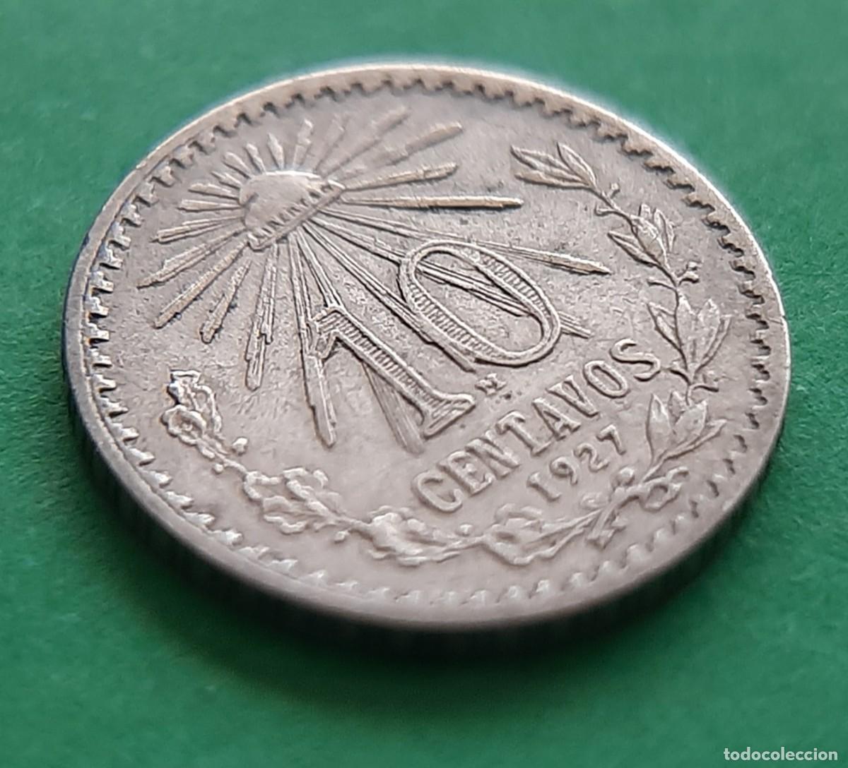 Monedas antiguas de Am&eacute;rica: (M&Eacute;XICO)(PLATA)(1927) 10 CENTAVOS - Foto 2