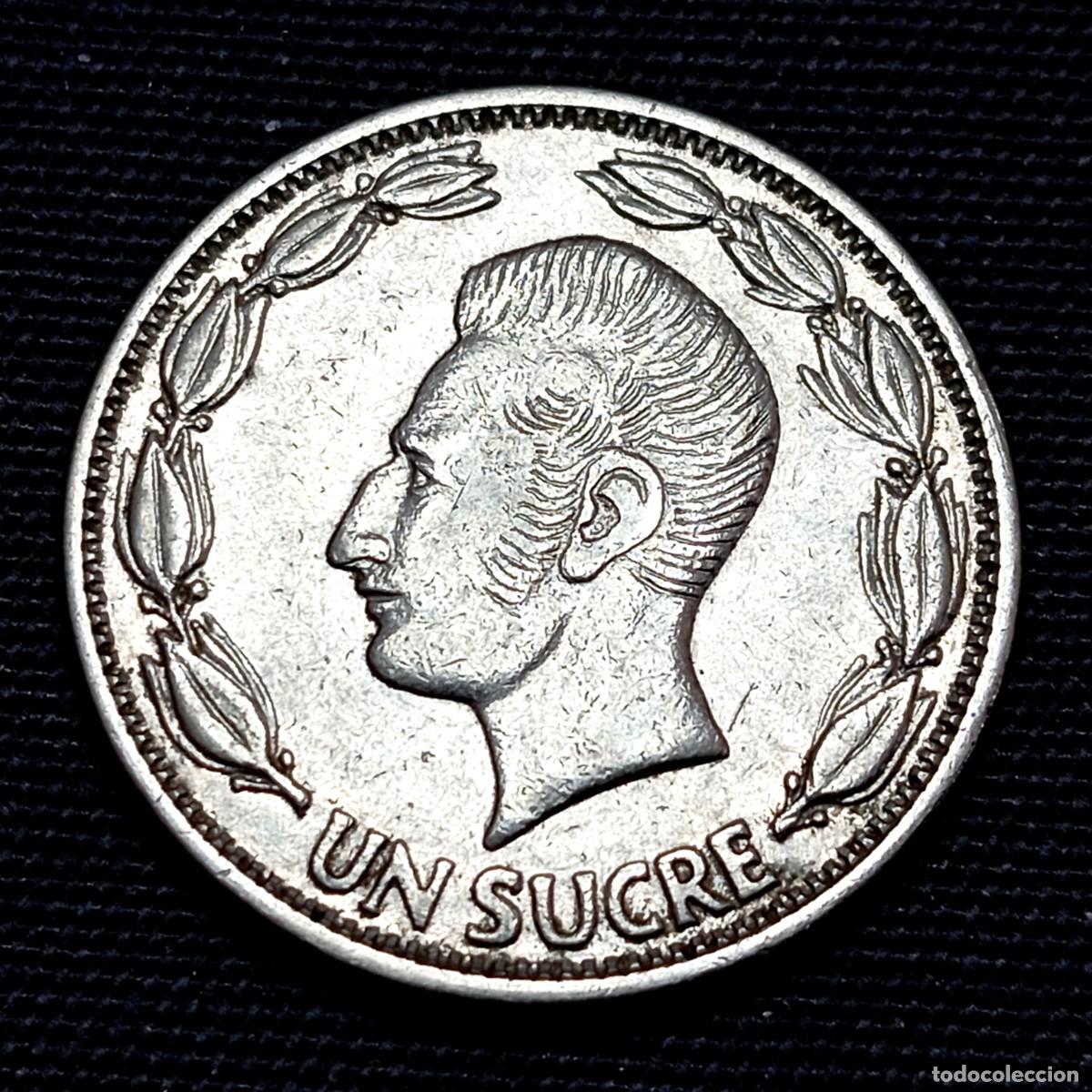 Monedas antiguas de Am&eacute;rica: ⚜️ BBE4 1. Ecuador. 1 sucre 1964