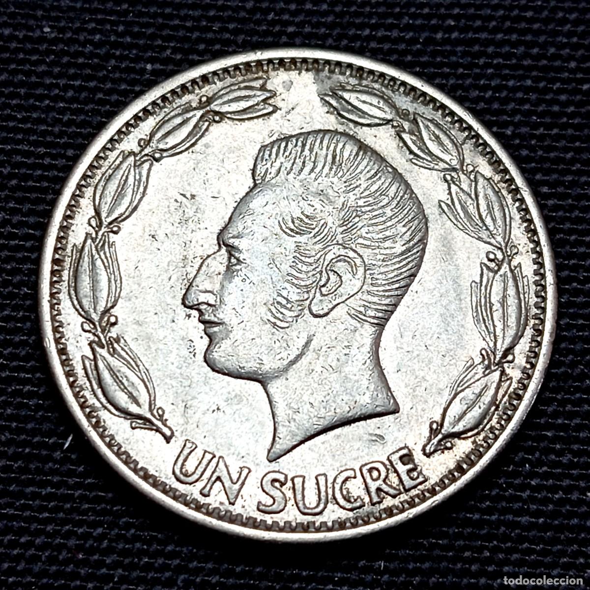Monedas antiguas de Am&eacute;rica: ⚜️ BBE4 2. Ecuador. 1 sucre 1970