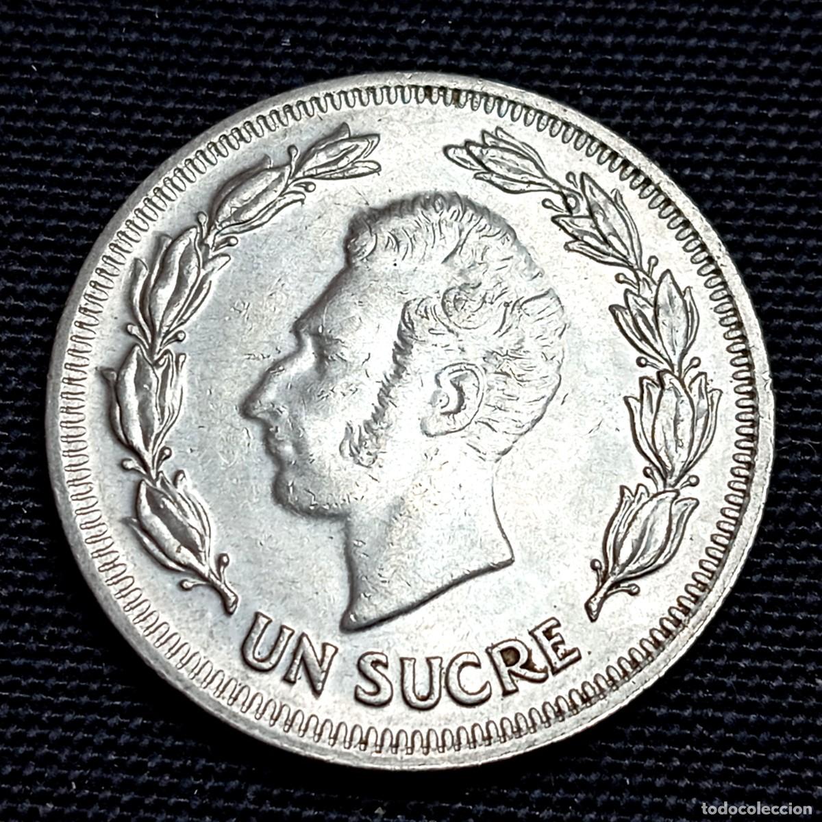 Monedas antiguas de Am&eacute;rica: ⚜️ BBE4 4. Ecuador. 1 sucre 1975