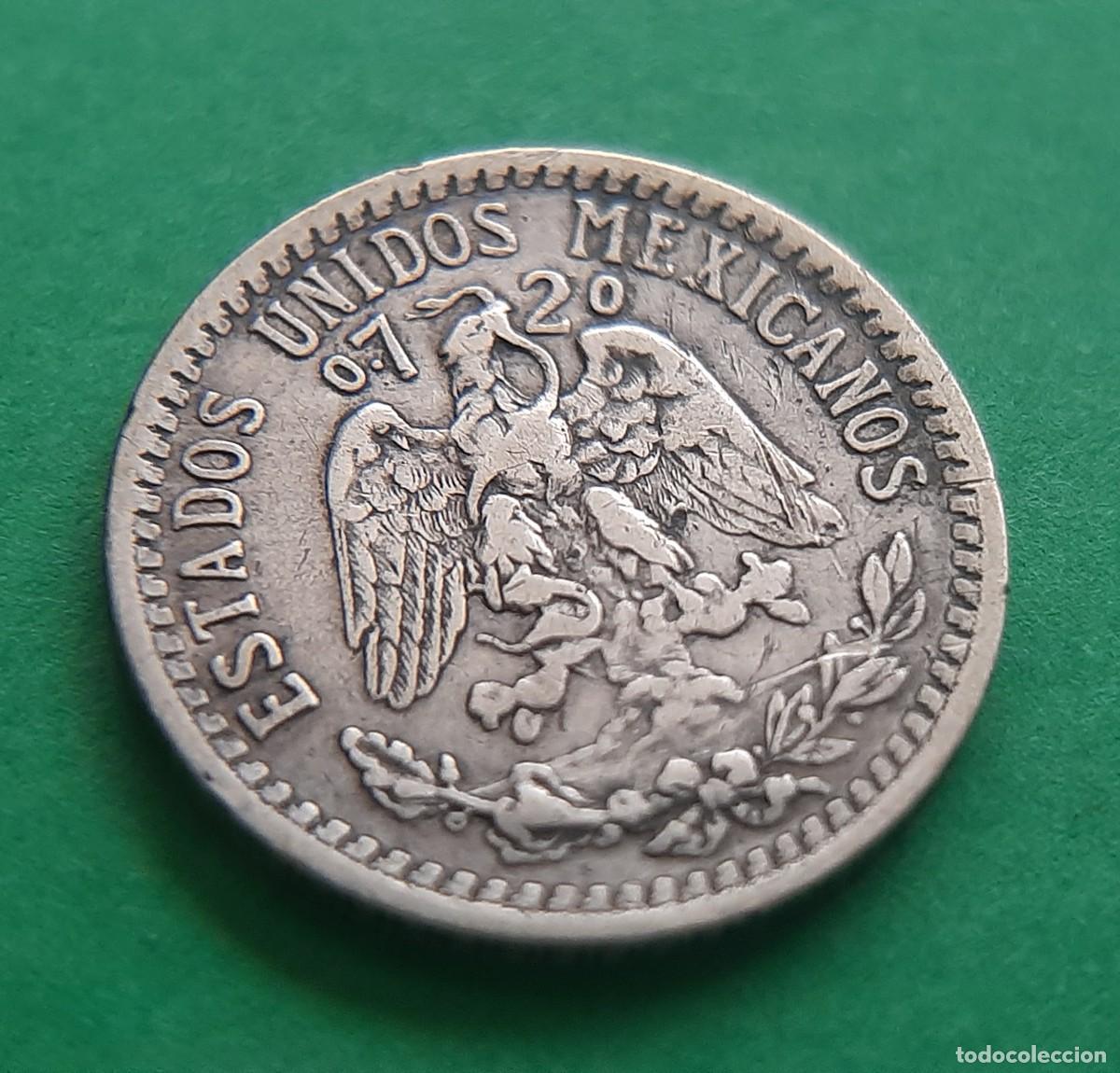 Monedas antiguas de Am&eacute;rica: (M&Eacute;XICO)(PLATA)(1937) 20 CENTAVOS - Foto 5