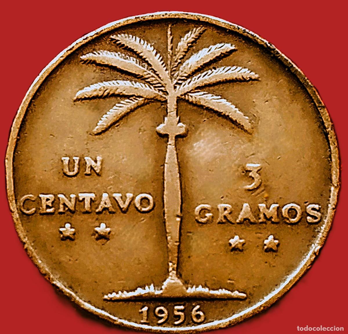 Alte M&uuml;nzen aus Amerika: Rep&uacute;blica Dominicana. 1 Centavo 1956