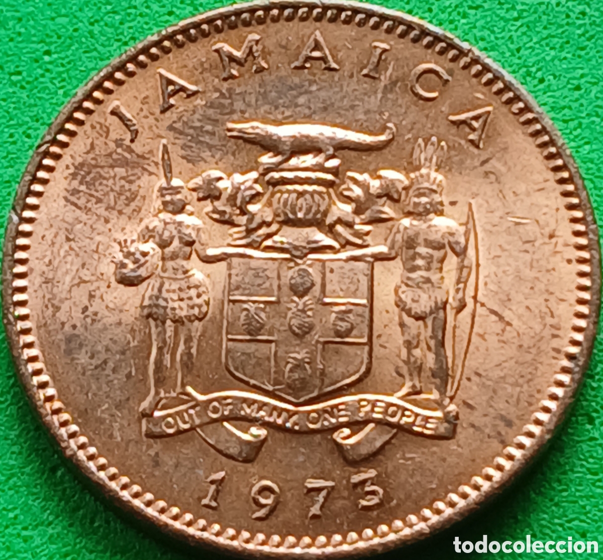 Monedas antiguas de Am&eacute;rica: Jamaica 1 cent 1973 km#52 FAO