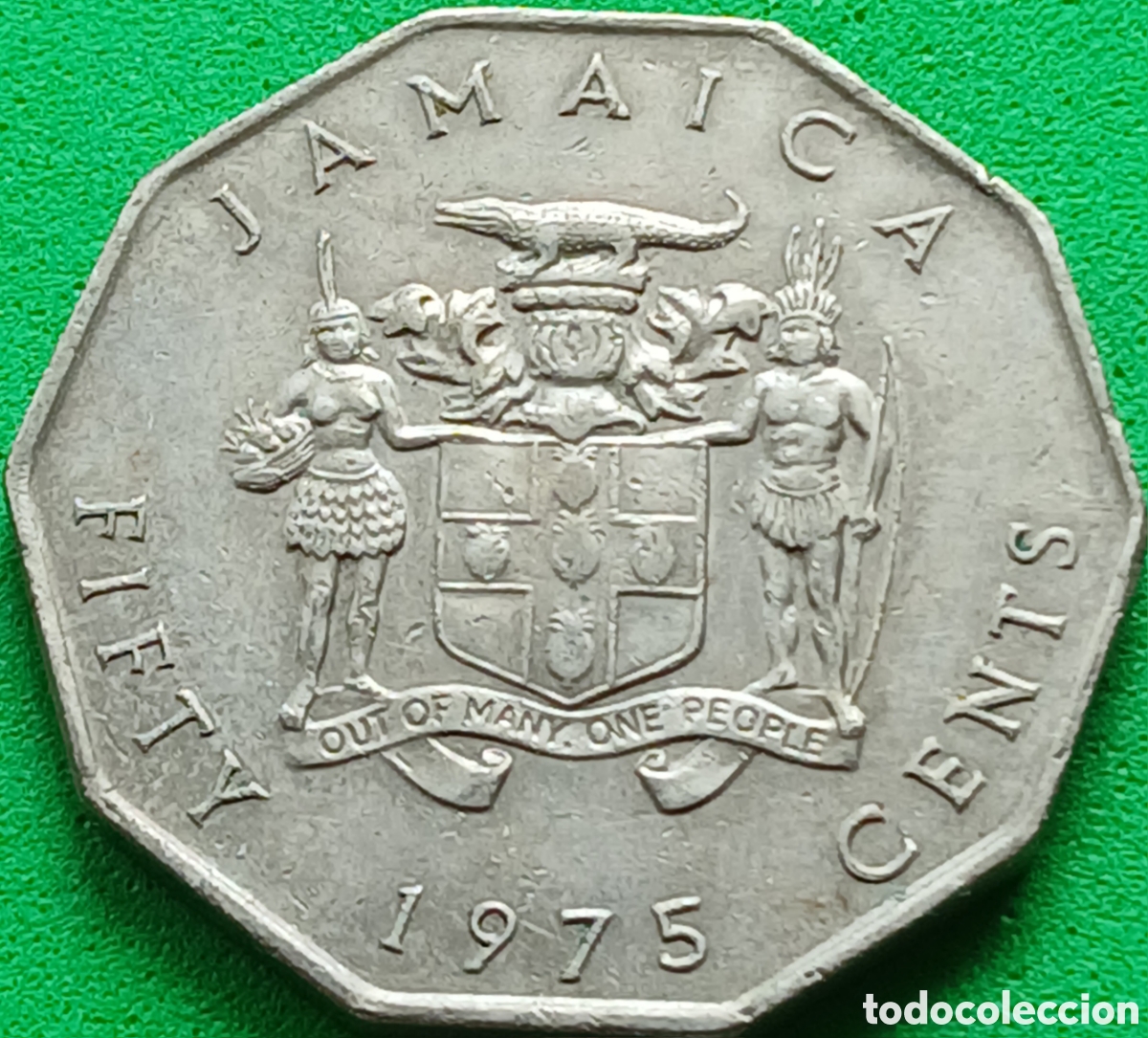 Monedas antiguas de Am&eacute;rica: Jamaica fifty cents 1975 km#65
