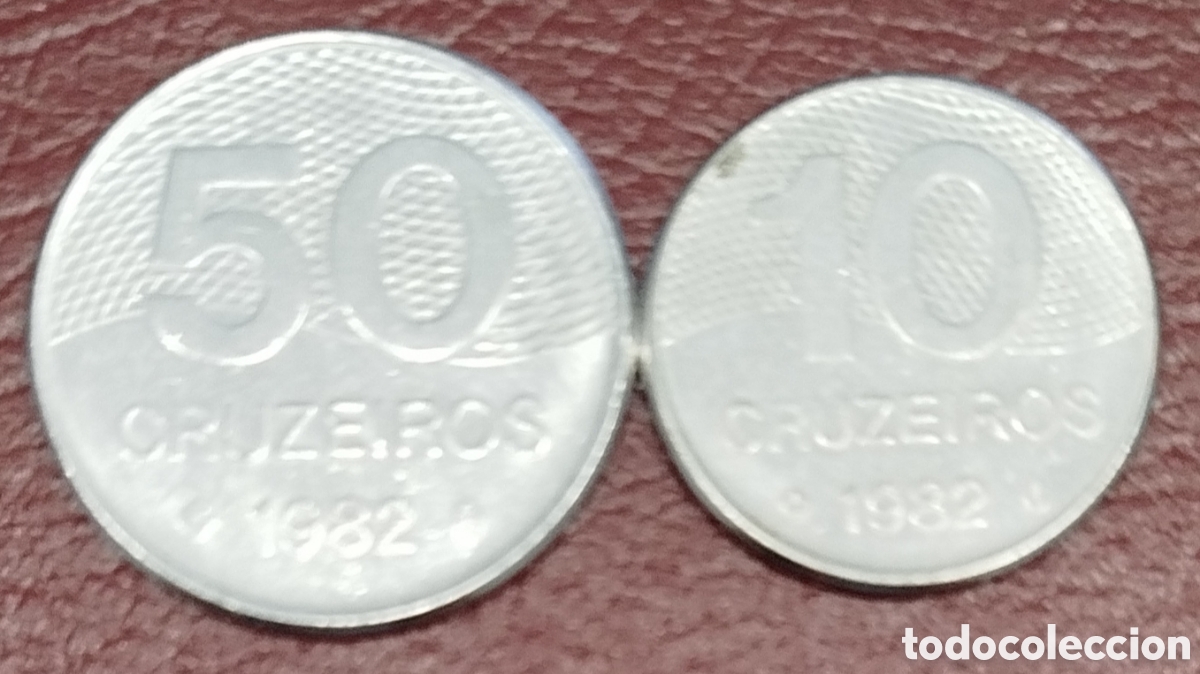 Monedas antiguas de Am&eacute;rica: Brasil 1982 50+10 cruzeiros