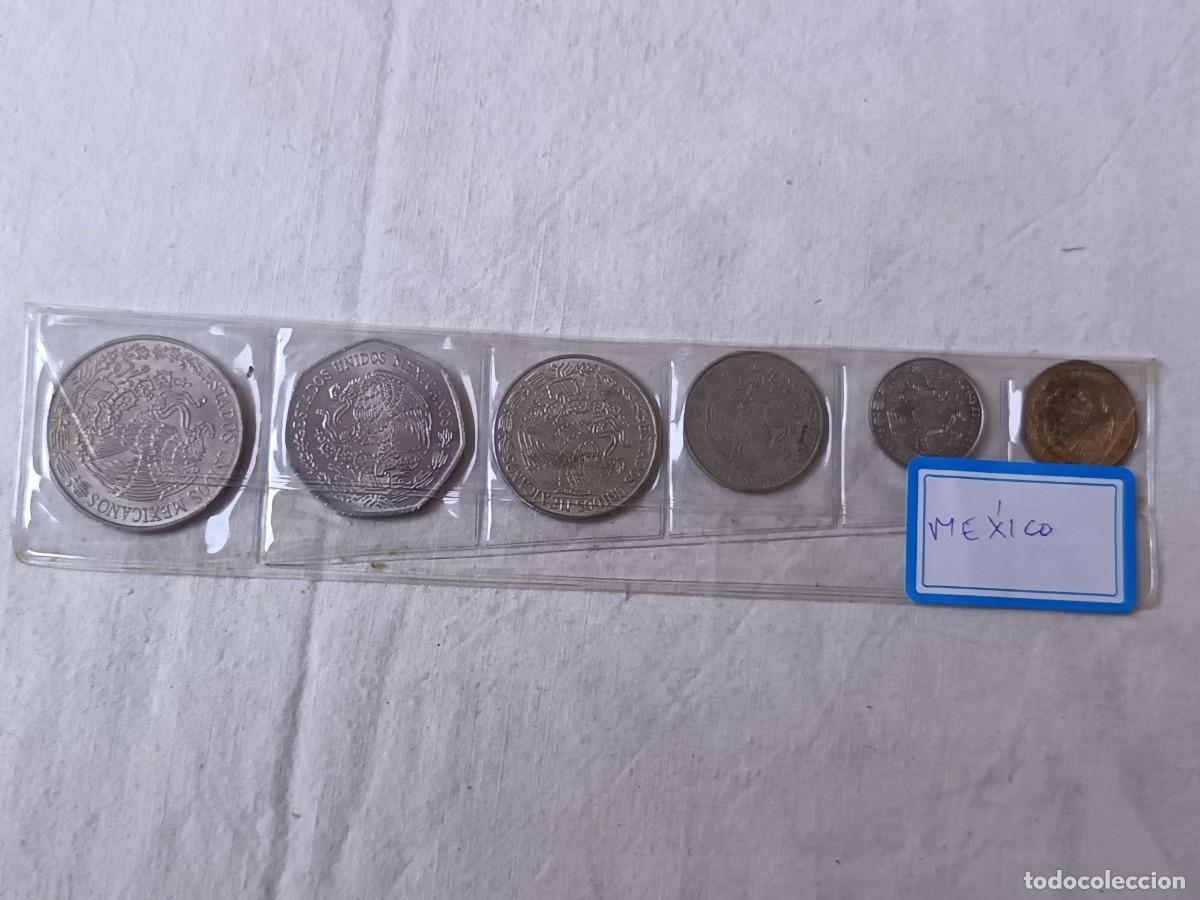Alte M&uuml;nzen aus Amerika: serie de monedas de M&eacute;xico, varios a&ntilde;os, en estuche de pl&aacute;stico