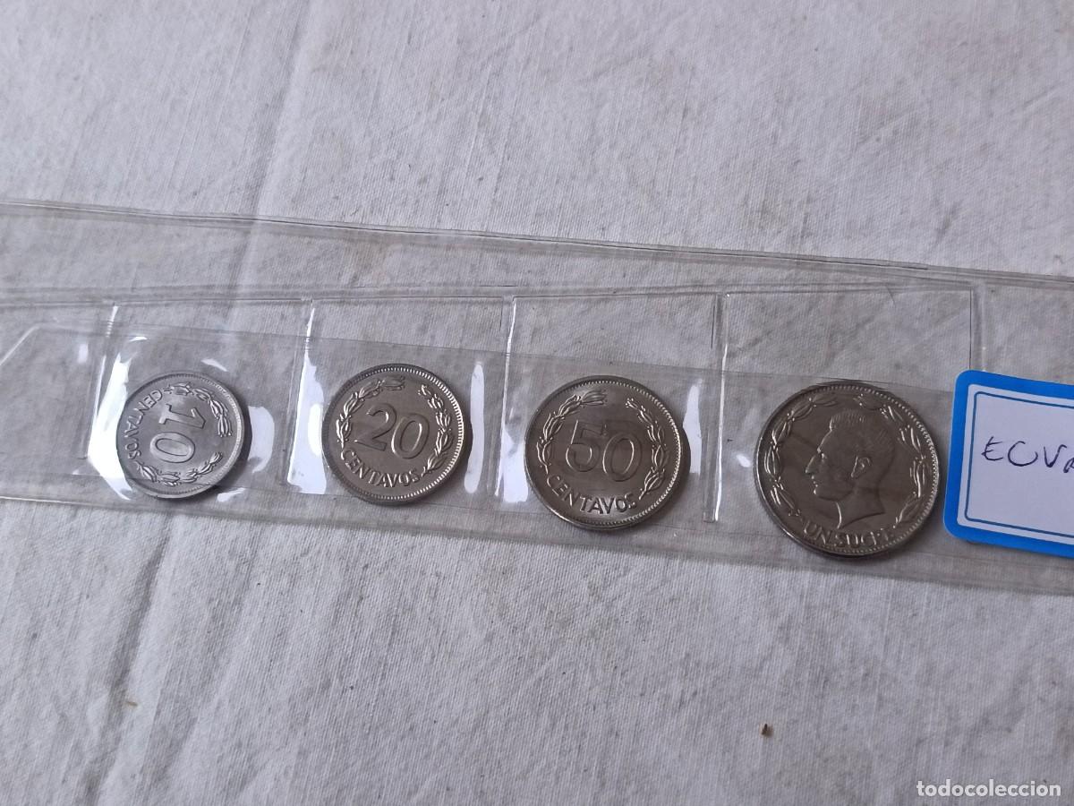 Alte M&uuml;nzen aus Amerika: serie de monedas de Ecuador, 1970&acute;s, en estuche de pl&aacute;stico