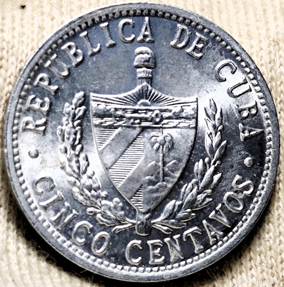 Old Coins of America: Cuba 5 Centavos 1963 Sin Circular Lote 2162